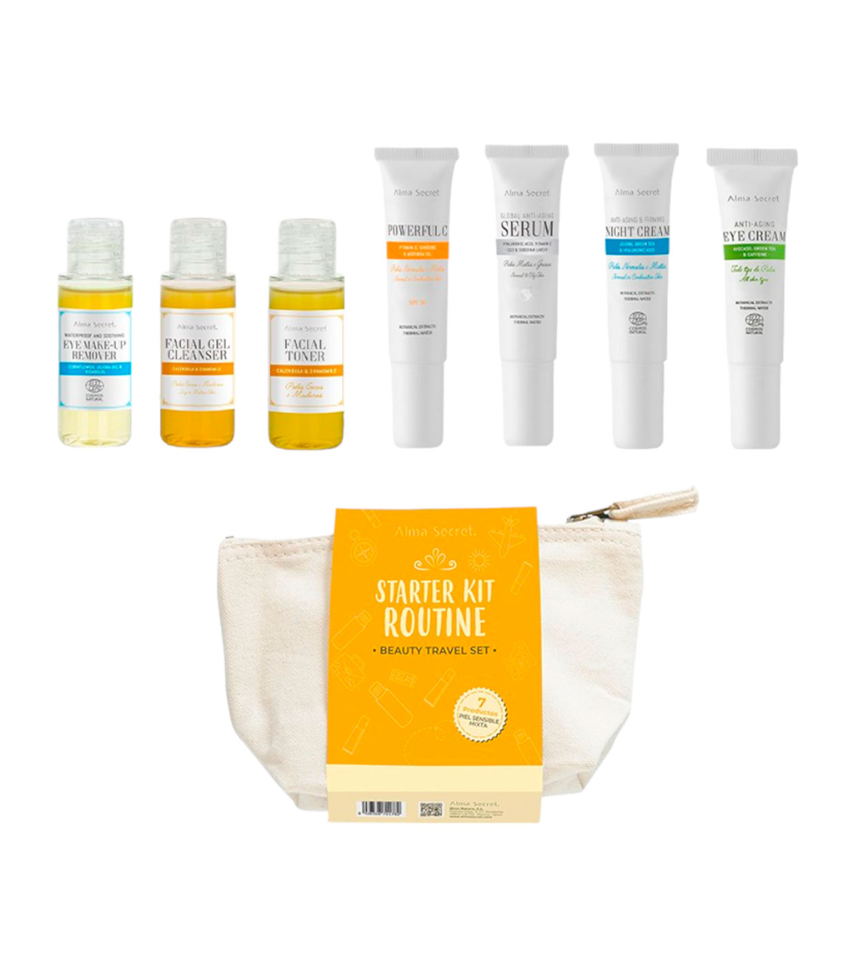 Buy Alma Secret - Set Beauty Travel Starter Kit Routine - Sensitive and  combination skin