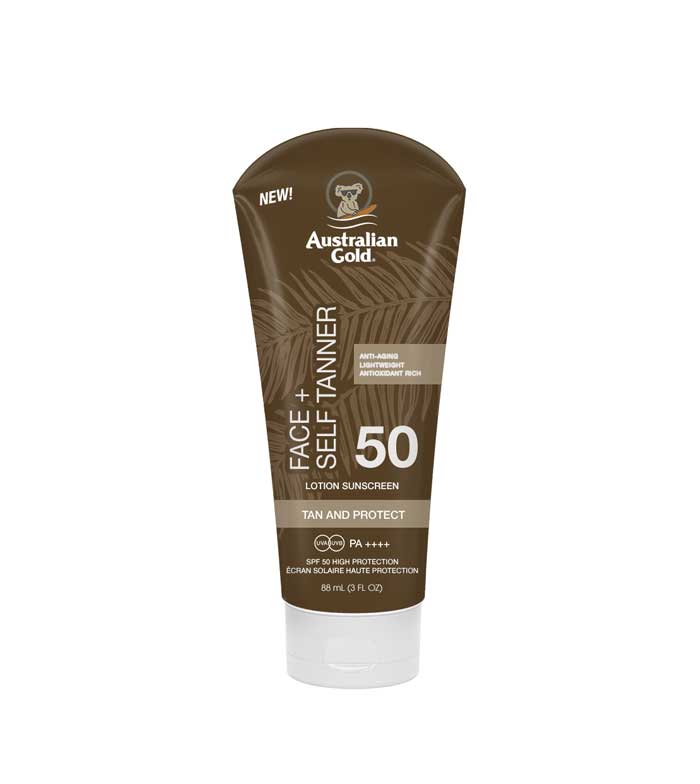 Buy Australian Gold - Sun tanning facial lotion SPF50 Face + Self Tanner Maquibeauty