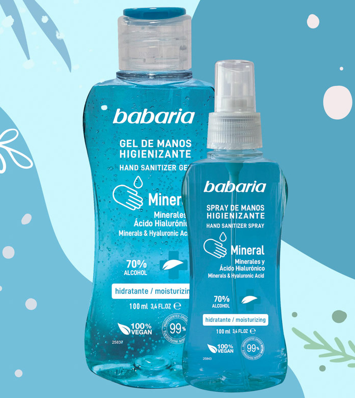 Buy Babaria - Hydroalcoholic Hand Spray - Minerals and Hyaluronic Acid