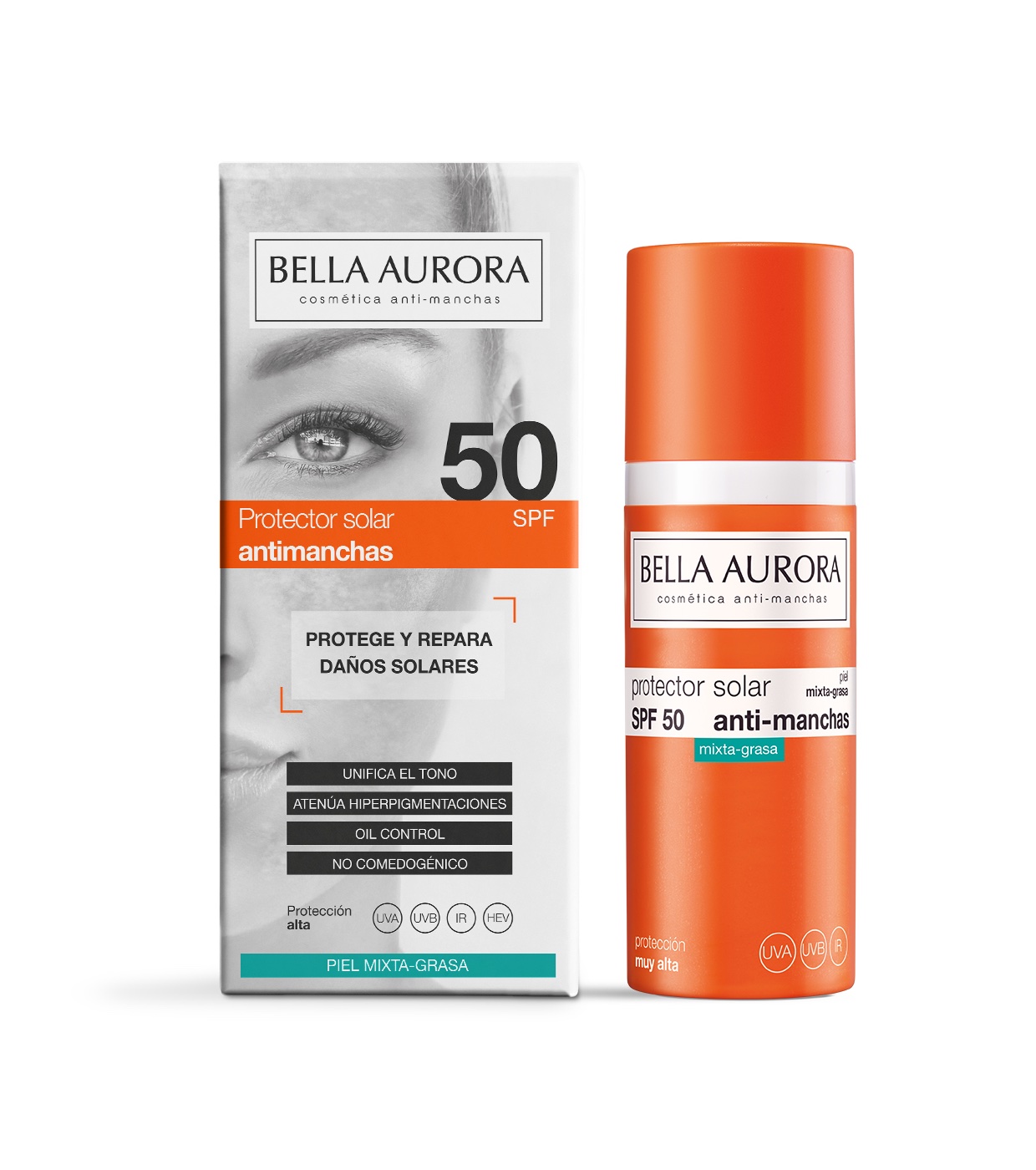 Buy Bella Aurora - Anti-blemish sunscreen SPF50 + - Combination-oily skin