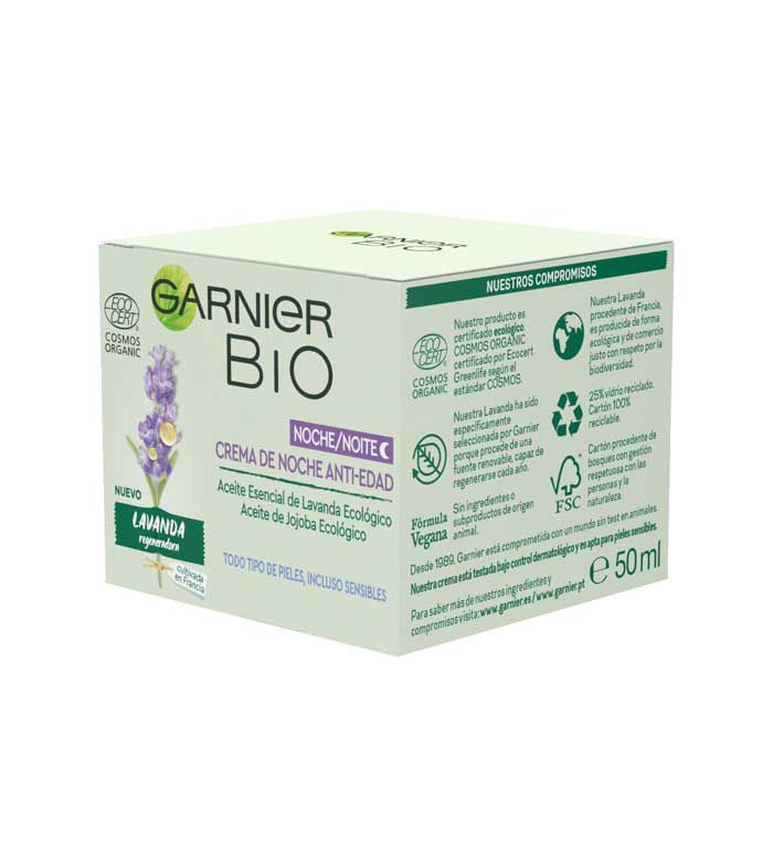 Buy Garnier BIO - anti-aging of essential cream | and jojoba night Organic lavender Maquillalia oil