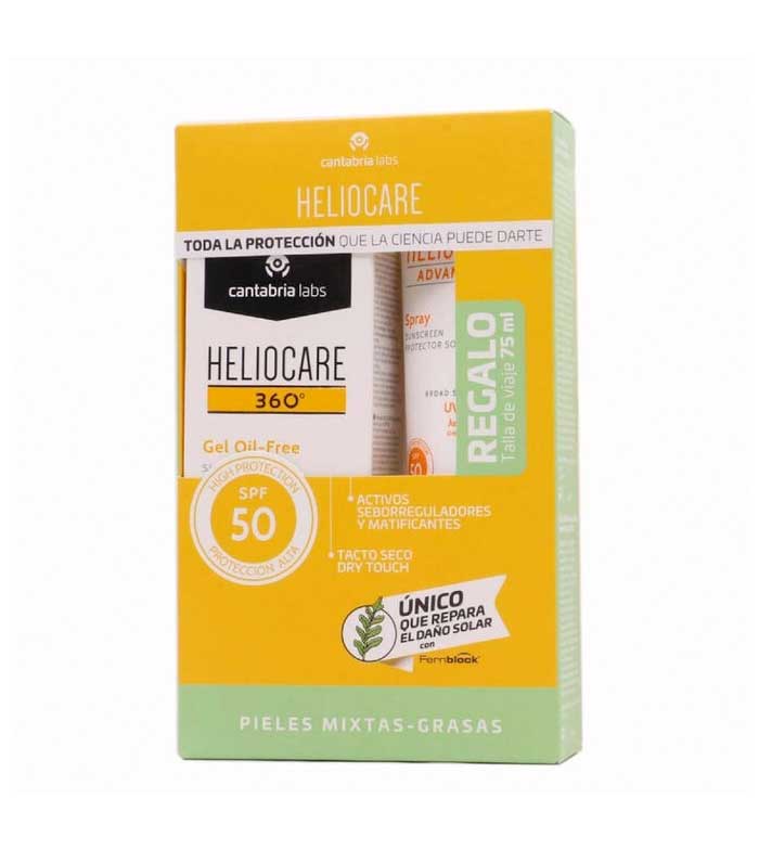 Buy Heliocare - Sunscreen set Gel Oil-Free 360º SPF 50 + Spray Advanced SPF  50 | Maquibeauty