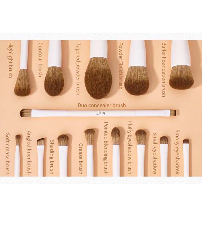 Buy Jessup Beauty - *Makeup Lover Collection* - Brush Set 14 pieces - T329:  Light Gray | Maquibeauty