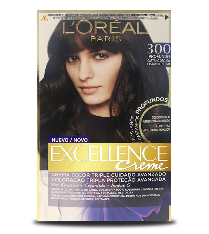 Loreal Paris Excellence Creme Triple Protection Coloring 300 Dark Brown