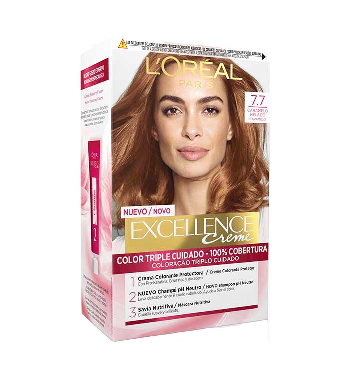 Buy Loreal Paris - Excellence Triple Protection Cream Coloring - 7.7