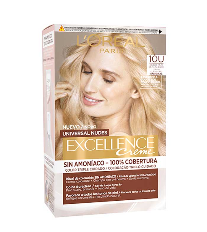 skæg opføre sig renovere Buy Loreal Paris - Coloring Excellence Creme Universal Nudes - 10U: Very light  blonde | Maquibeauty