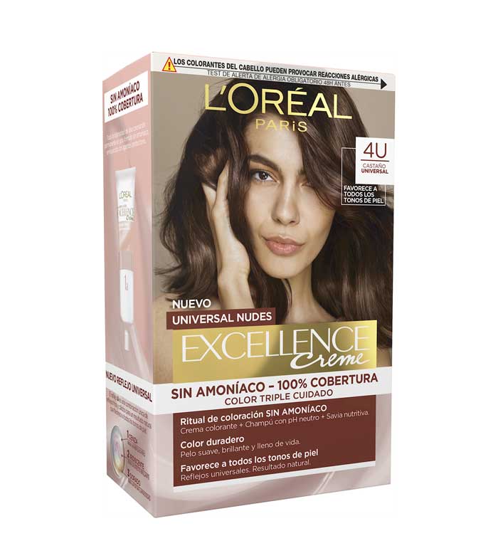 Buy Loreal Paris - Coloration Excellence Creme Universal Nudes - 4U:  Universal Brown | Maquibeauty