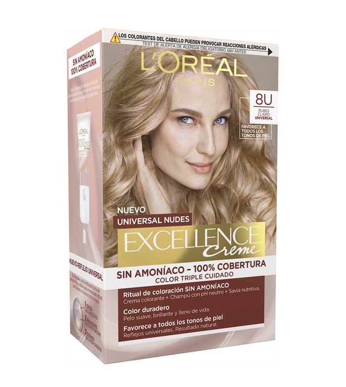 Buy Loreal Paris - Coloring Excellence Creme Universal Nudes - 8U: Light  Blonde | Maquibeauty