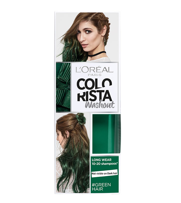 Loreal Paris Colorista Washout Brown Light Hair Green Hair