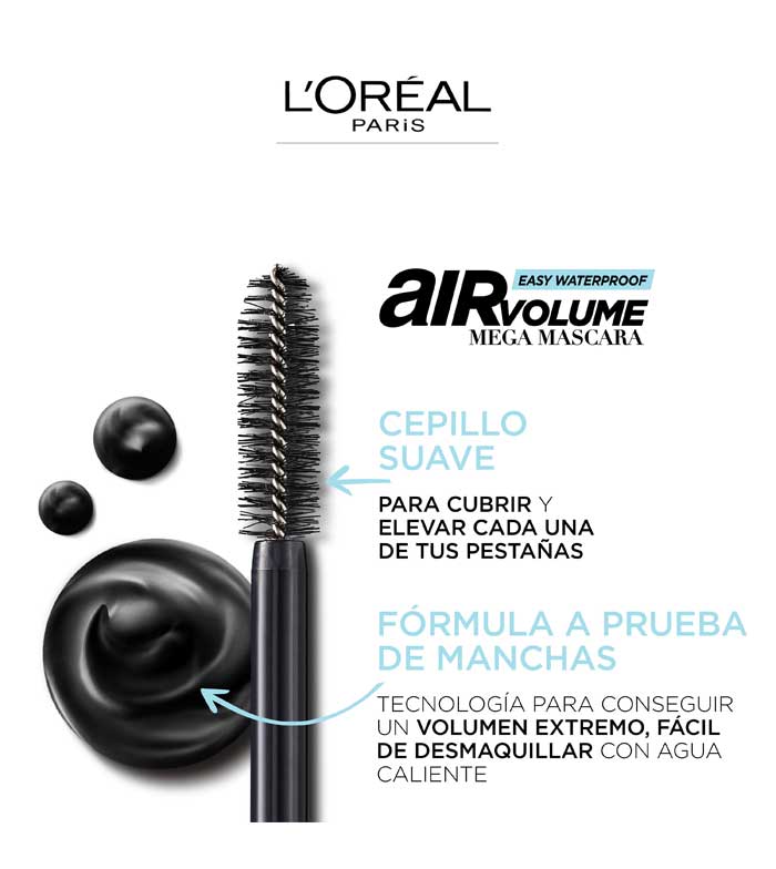 Comprá Máscara de Pestañas L'Oréal Mega Air Volume Waterproof 854 Black  Noir - Envios a todo el Paraguay