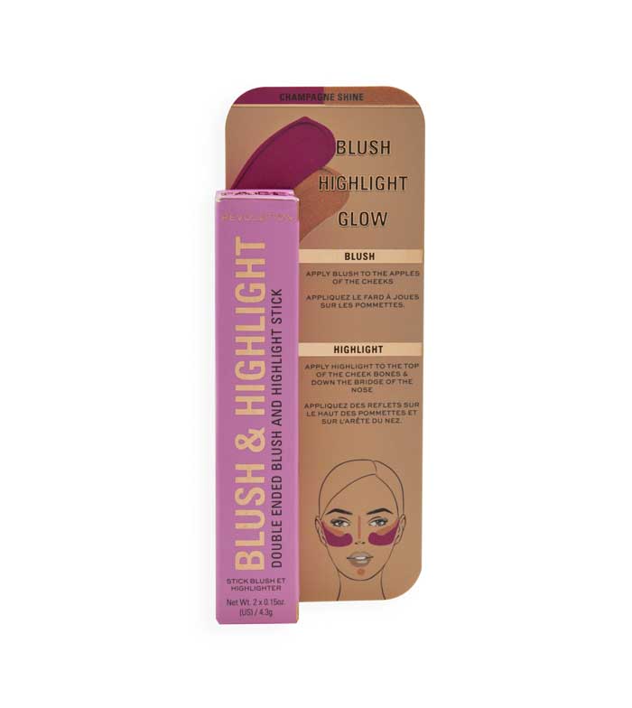 Buy Revolution - Blush and Highlighter Stick Duo - Golden Shine