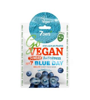 7DAYS - Face Mask Go Vegan - Sunday Blue Day
