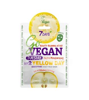 7DAYS - Face Mask Go Vegan - Tuesday Yellow Day