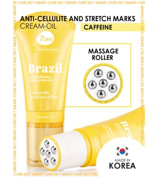 7DAYS - *My Beauty Week* - Anti-cellulite body roller cream-oil - Brazil