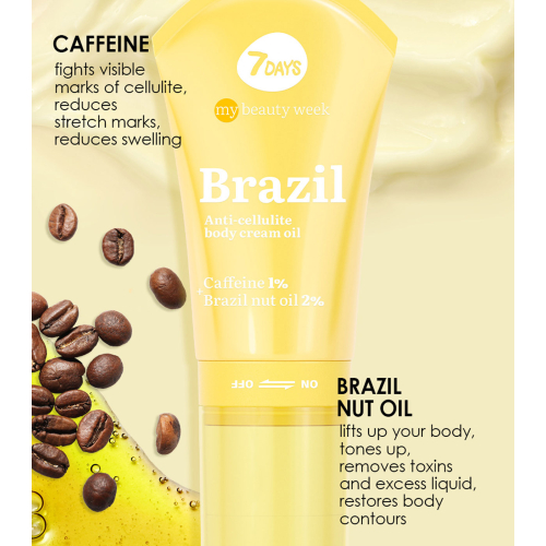 7DAYS - *My Beauty Week* - Anti-cellulite body roller cream-oil - Brazil