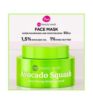 7DAYS - *My Beauty Week* - Nourishing Overnight Face Mask Avocado Squash