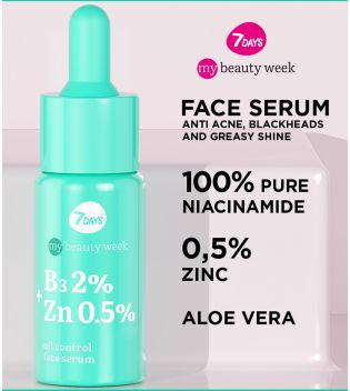 7DAYS - *My Beauty Week* - B3 + Zn sebum-regulating facial serum