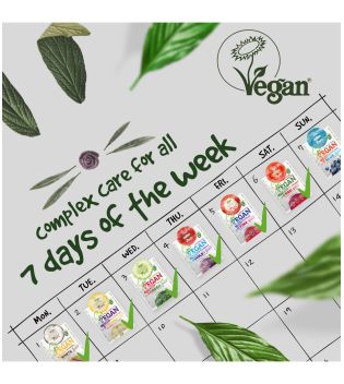 7DAYS - Facial Mask Set Go Vegan Healthy Week Colour Diet