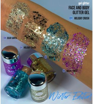 7DAYS - *Winter Edition* - Glitter gel for face and body - 01: Holiday crush
