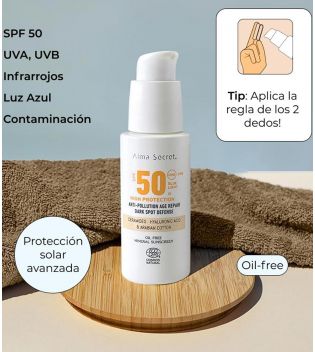 Alma Secret - Facial sunscreen SPF50 with color - Sand
