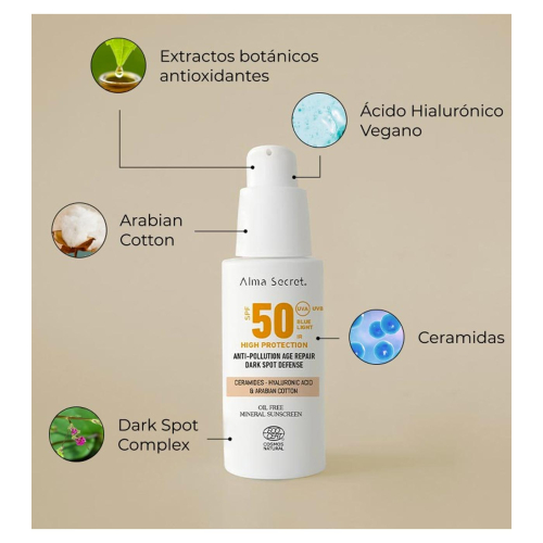 Alma Secret - Facial sunscreen SPF50 with color - Sand