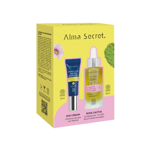 Alma Secret - Eye Contour Set Round Midnight + Facial Serum Rose Cactus