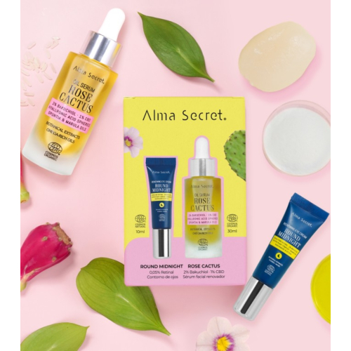 Alma Secret - Eye Contour Set Round Midnight + Facial Serum Rose Cactus