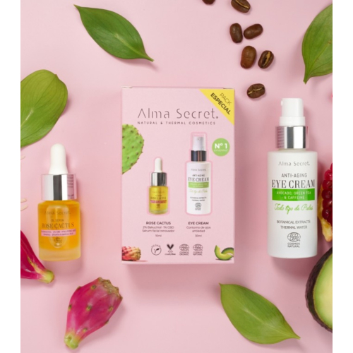 Alma Secret - Eye contour + facial serum gift set Rose Cactus
