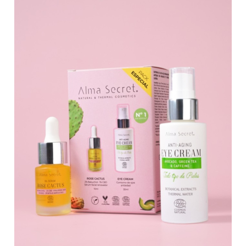 Alma Secret - Eye contour + facial serum gift set Rose Cactus