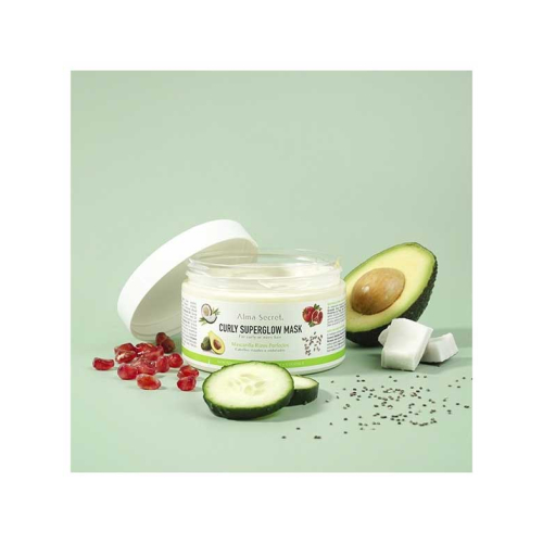 Alma Secret - Gift set hair serum Botanical Rescue + mask Curly Superglow