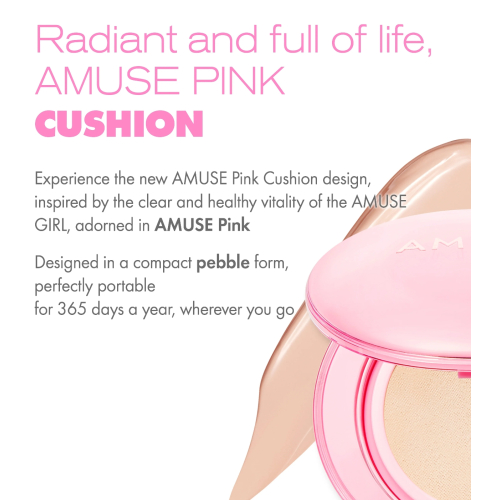 Amuse - SPF50 PA++++ Cushion Foundation Dew Power Vegan - 1.5: Natural