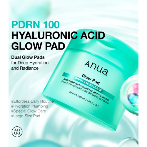 Anua - Pads PDRN 100 Hyaluronic Acid Glow pads format