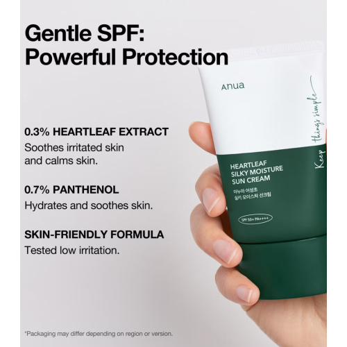 Anua - Facial sunscreen Heartleaf Silky Moisture SPF50+ PA++++
