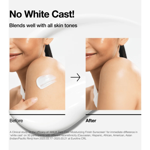 Anua - Facial sunscreen Zero-cast SPF50+ PA++++