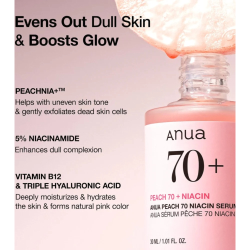 Anua - Serum enriched with 70% peach extract and niacinamide