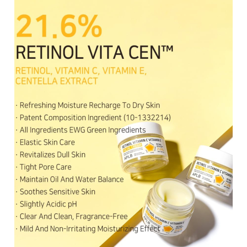 APLB - Facial cream for mature skin Retinol Vitamin C Vitamin E