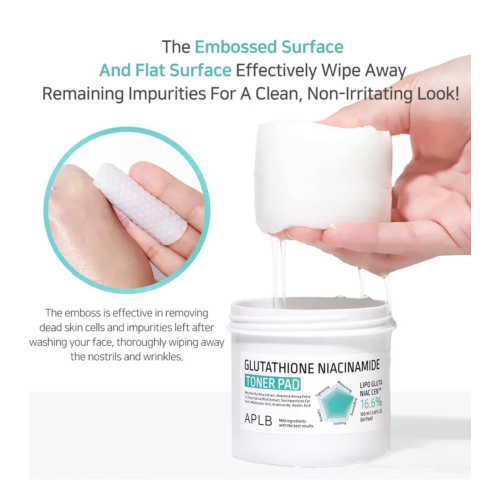 APLB - Hydrating Facial Toner Pads Glutathione Niacinamide - 60pads