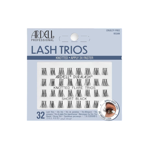 Ardell - Duralash Individual False Eyelashes - Knotted Flare Trios: Short Black