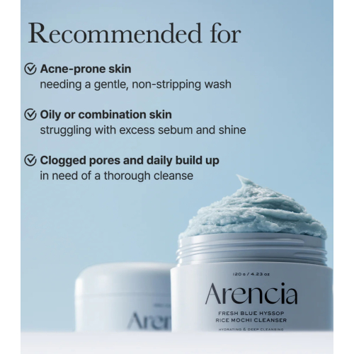 Arencia - Facial Cleanser Fresh Blue Hyssop Rice Mochi