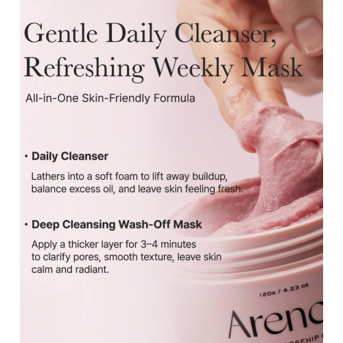 Arencia - Facial Cleanser Fresh Rosehip Mochi