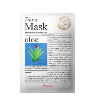 Ariul - Soothing facial mask 7 Days - Aloe