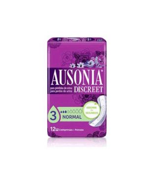 Ausonia - Normal pads without wings Discreet - 12 units