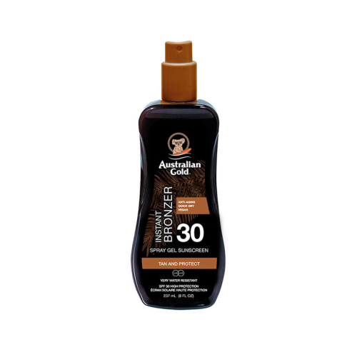Australian Gold - Sunscreen spray Gel with instant Bronzer - SPF 30
