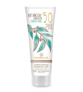 Australian Gold - Botanical Facial sunscreen with color SPF 50 - Medium/Tan