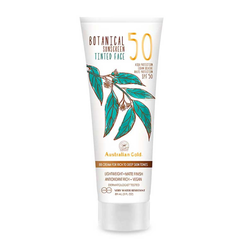 Australian Gold - Botanical Facial sunscreen with color SPF 50 - Rich/Dark