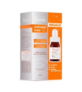 Avène - Anti-Aging tinted sunscreen SPF50 + mini serum Vitamin Activ Cg