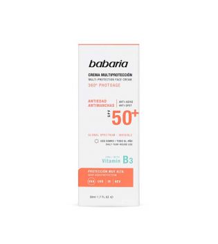 Babaria - Multi-protection facial cream SPF50 + 360º Photoage