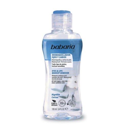 Babaria - Biphasic make-up remover for eyes and lips - Cotton