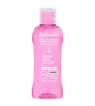 Babaria - Hydroalcoholic hand gel - Cotton and Rosehip - 50ml
