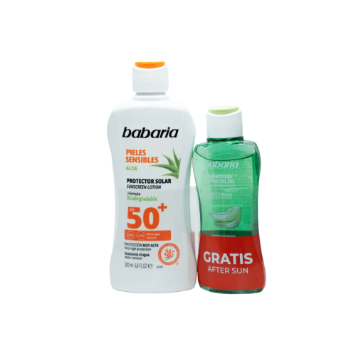 Babaria - Sunscreen milk for sensitive skin SPF50 + After Sun